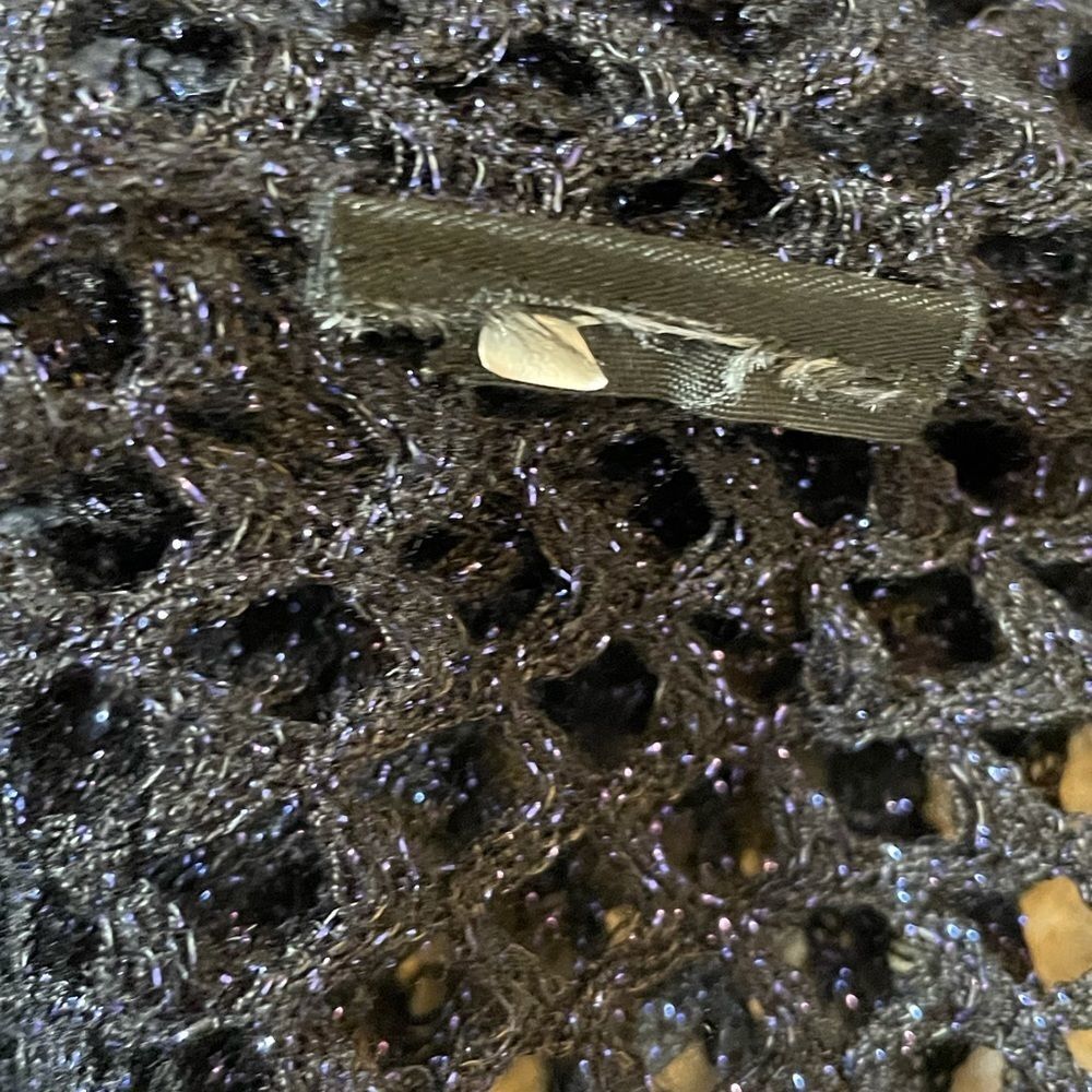 Rock & Republic Black Metallic Blue Knit Sweater S - Picture 9 of 9